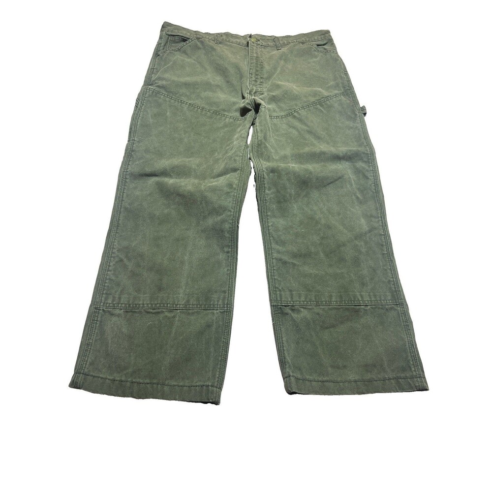 BIG SMITH Carpenter Jeans Mens 44x32 Classic Workwear Outdoor Green Denim Pants